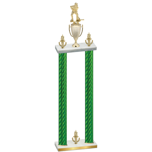 Double Green Carbon Fiber Victory Hockey Trophy
