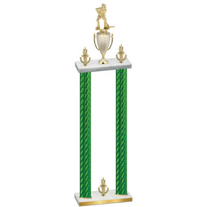 Double Green Carbon Fiber Victory Hockey Trophy