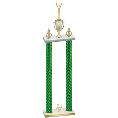 Double Green Carbon Fiber Second Place Victory Trophy