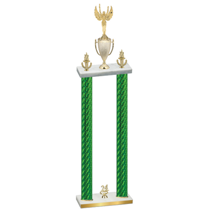 Double Green Carbon Fiber Year Victory Trophy