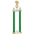Double Green Carbon Fiber Fourth Place Basketball Trophy