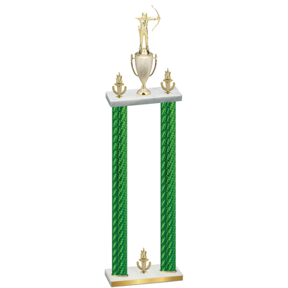 Double Green Carbon Fiber Victory Archery Trophy