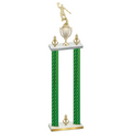 Double Green Carbon Fiber Victory Basketball Trophy