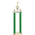 Double Green Carbon Fiber First Place Archery Trophy