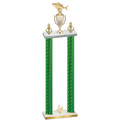Double Green Carbon Fiber Fourth Place Fishing Trophy