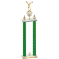 Double Green Carbon Fiber Year Weights Trophy