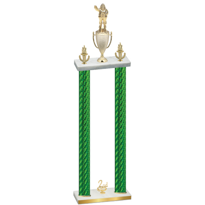 Double Green Carbon Fiber Second Place Holiday Trophy