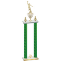Double Green Carbon Fiber Fourth Place Basketball Trophy