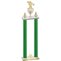 Double Green Carbon Fiber Fourth Place Fishing Trophy