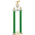 Double Green Carbon Fiber Fourth Place Fishing Trophy