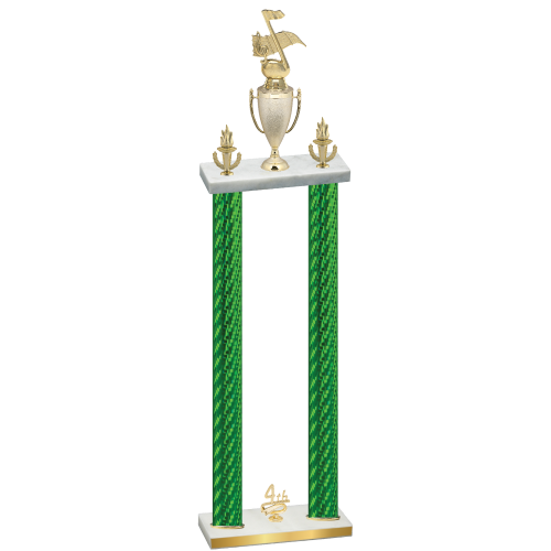 Double Green Carbon Fiber Fourth Place Music Trophy