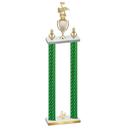 Double Green Carbon Fiber Fourth Place Music Trophy