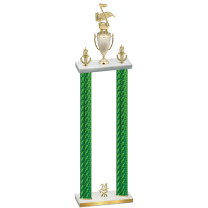 Double Green Carbon Fiber Year Music Trophy