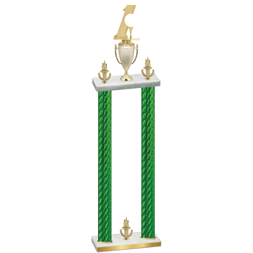 Double Green Carbon Fiber Victory Golf Trophy