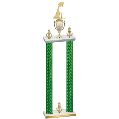 Double Green Carbon Fiber Victory Golf Trophy
