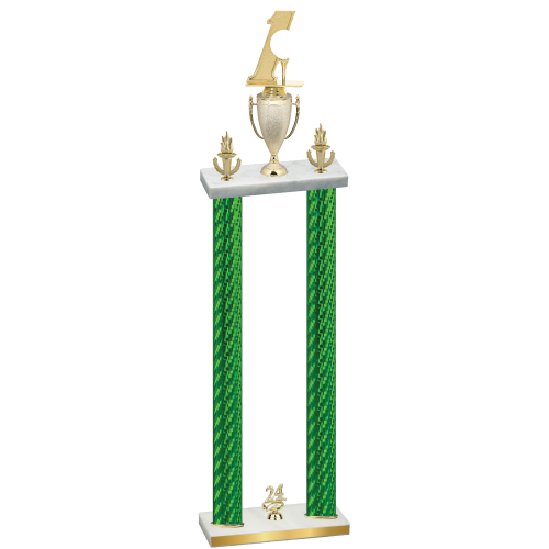 Double Green Carbon Fiber Year Golf Trophy