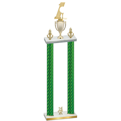 Double Green Carbon Fiber Year Golf Trophy