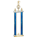 Double Blue Glacier First Place Soccer Trophy