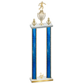 Double Blue Glacier Second Place Soccer Trophy
