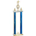 Double Blue Glacier Third Place Soccer Trophy