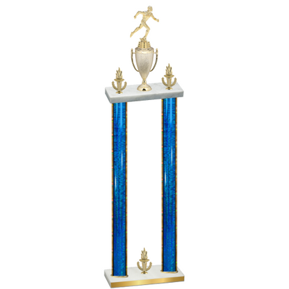 Double Blue Glacier Victory Running Trophy