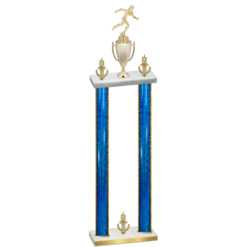 Double Blue Glacier Victory Running Trophy