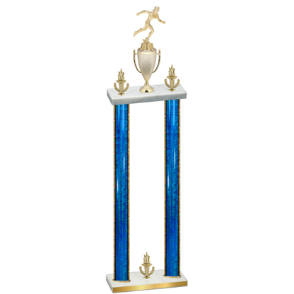 Double Blue Glacier Victory Running Trophy