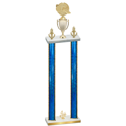 Double Blue Glacier Fourth Place Running Trophy