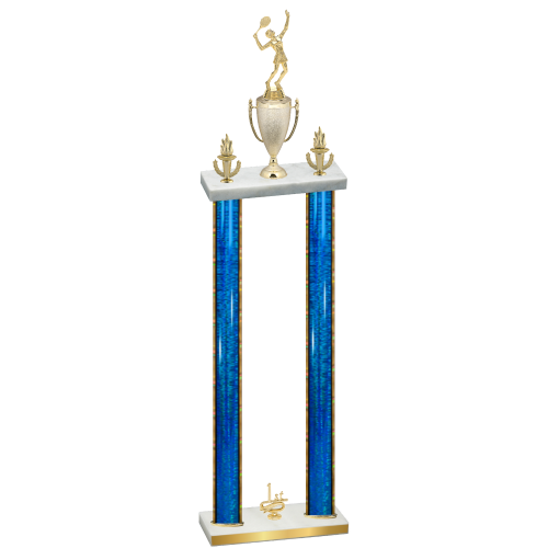 Double Blue Glacier First Place Tennis Trophy