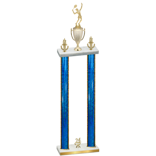 Double Blue Glacier Year Tennis Trophy