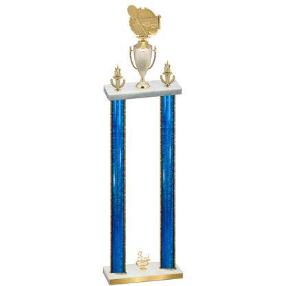 Double Blue Glacier Third Place Tennis Trophy