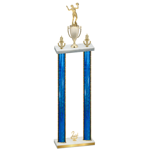 Double Blue Glacier Second Place Volleyball Trophy