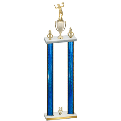 Double Blue Glacier Year Volleyball Trophy