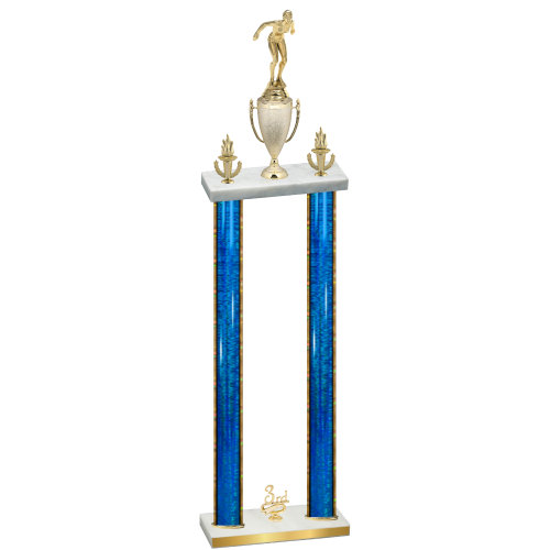 Double Blue Glacier Third Place Tennis Trophy