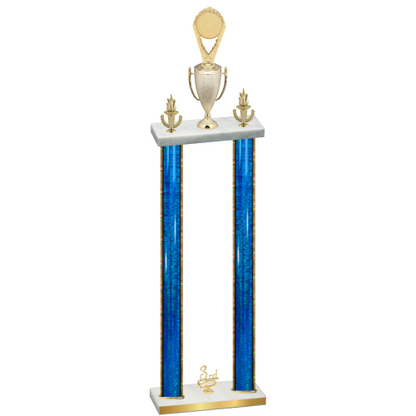 Double Blue Glacier Third Place Insert Trophy