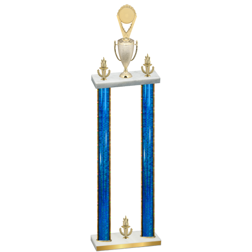 Double Blue Glacier Victory Insert Trophy