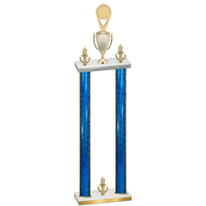 Double Blue Glacier Victory Insert Trophy