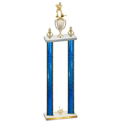 Double Blue Glacier First Place Hockey Trophy