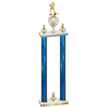 Double Blue Glacier Victory Hockey Trophy