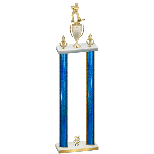 Double Blue Glacier Year Hockey Trophy