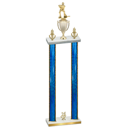 Double Blue Glacier Year Hockey Trophy