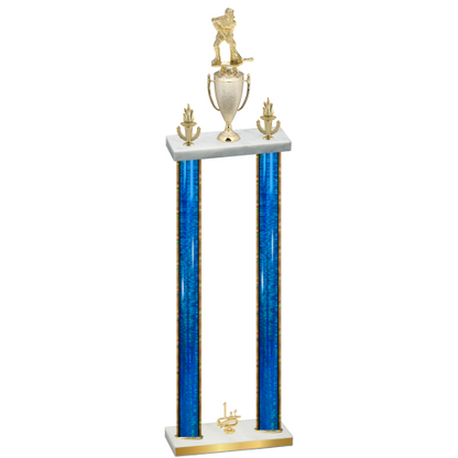Double Blue Glacier First Place Hockey Trophy