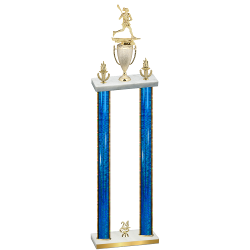 Double Blue Glacier Year Lacrosse Trophy