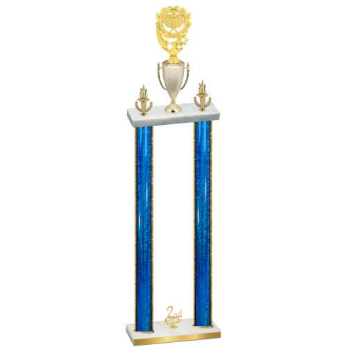 Double Blue Glacier Second Place Pickleball Trophy