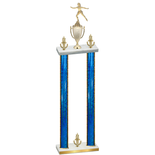 Double Blue Glacier Victory Skater Trophy