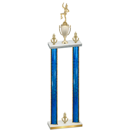 Double Blue Glacier Victory Majorette Trophy