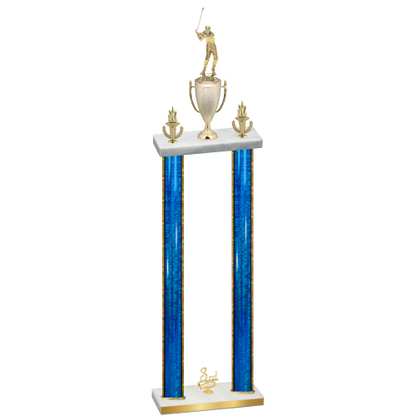 Double Blue Glacier Third Place Golf Trophy