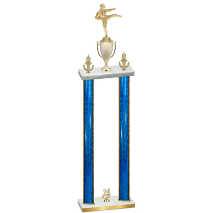 Double Blue Glacier Year Karate Trophy