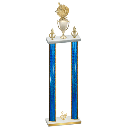 Double Blue Glacier Second Place Baseball Trophy