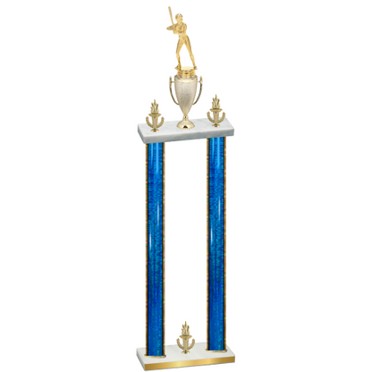Double Blue Glacier Victory Softball Trophy